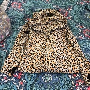 Cheetah Print Fleece Onesie